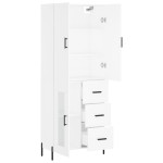 vidaXL Dulap înalt, alb, 69,5x34x180 cm, lemn compozit vidaXL Dulap înalt, alb, 69,5x34x180 cm, lemn compozit