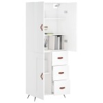 vidaXL Dulap înalt, alb, 69,5x34x180 cm, lemn compozit vidaXL Dulap înalt, alb, 69,5x34x180 cm, lemn compozit