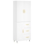 vidaXL Dulap înalt, alb, 69,5x34x180 cm, lemn compozit