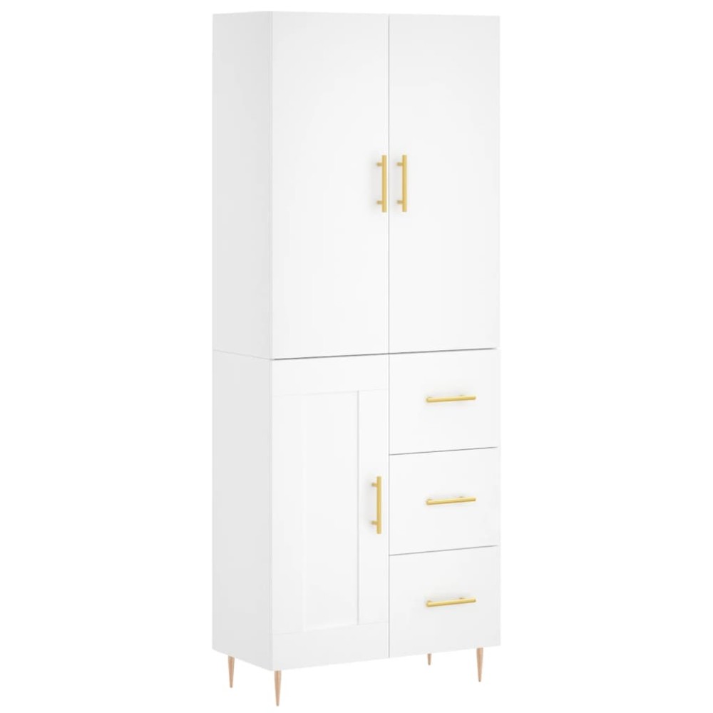 vidaXL Dulap înalt, alb, 69,5x34x180 cm, lemn compozit