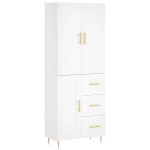 vidaXL Dulap înalt, alb, 69,5x34x180 cm, lemn compozit