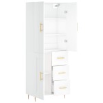 vidaXL Dulap înalt, alb, 69,5x34x180 cm, lemn compozit