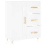 vidaXL Dulap înalt, alb, 69,5x34x180 cm, lemn compozit