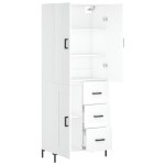 vidaXL Dulap înalt, alb, 69,5x34x180 cm, lemn compozit vidaXL Dulap înalt, alb, 69,5x34x180 cm, lemn compozit