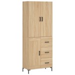 vidaXL Dulap înalt, stejar sonoma, 69,5x34x180 cm, lemn compozit