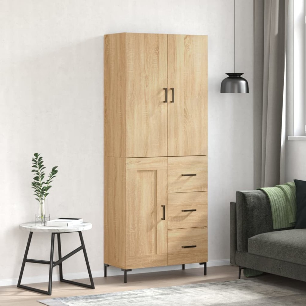 vidaXL Dulap înalt, stejar sonoma, 69,5x34x180 cm, lemn compozit