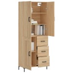 vidaXL Dulap înalt, stejar sonoma, 69,5x34x180 cm, lemn compozit