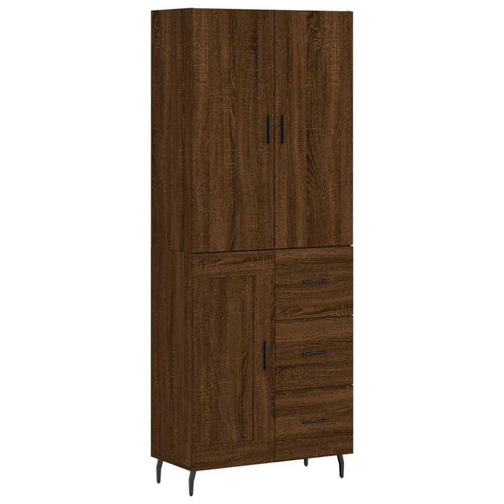 vidaXL Dulap înalt, stejar maro, 69,5x34x180 cm, lemn compozit