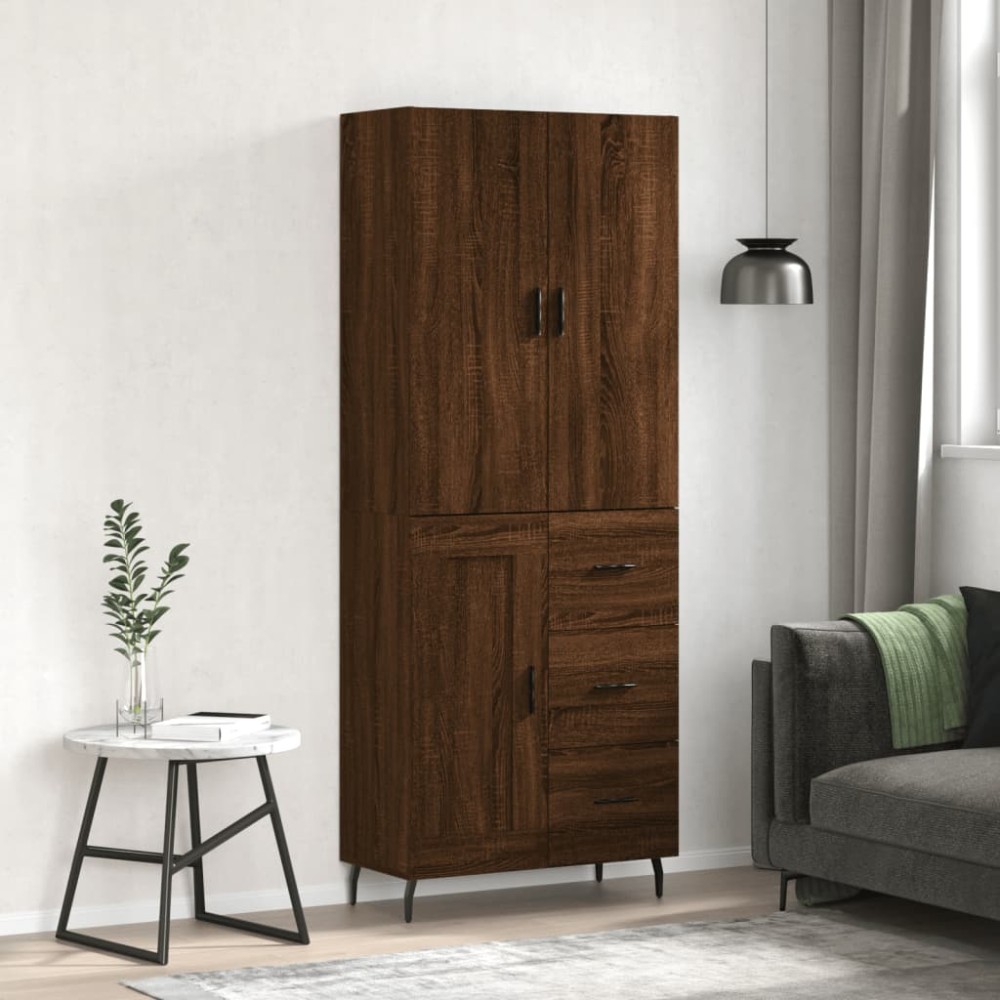 vidaXL Dulap înalt, stejar maro, 69,5x34x180 cm, lemn compozit