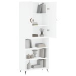 vidaXL Dulap înalt, alb, 69,5x34x180 cm, lemn compozit