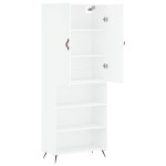 vidaXL Dulap înalt, alb, 69,5x34x180 cm, lemn compozit