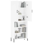 vidaXL Dulap înalt, alb, 69,5x34x180 cm, lemn compozit vidaXL Dulap înalt, alb, 69,5x34x180 cm, lemn compozit