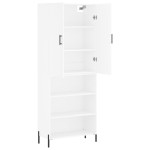 vidaXL Dulap înalt, alb, 69,5x34x180 cm, lemn compozit vidaXL Dulap înalt, alb, 69,5x34x180 cm, lemn compozit