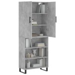vidaXL Dulap înalt, gri beton, 69,5x34x180, lemn compozit