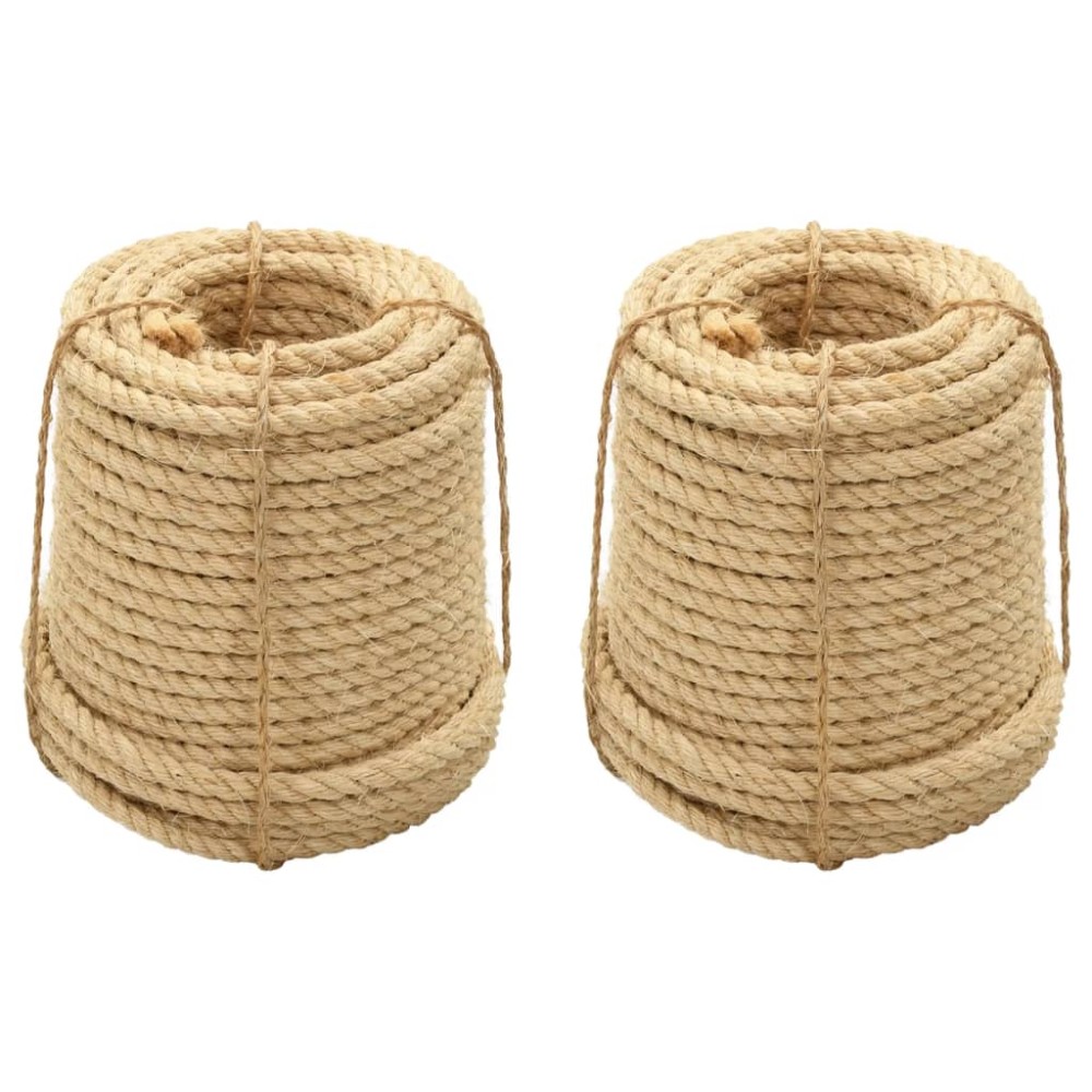vidaXL Frânghii de sisal, 2 buc., 12 mm, 250 m