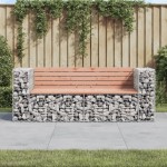vidaXL Bancă de grădină cu gabion, 184x71x65,5 cm, lemn masiv Douglas vidaXL Bancă de grădină cu gabion, 184x71x65,5 cm, lemn masiv Douglas