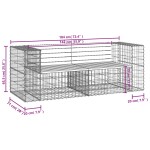 vidaXL Bancă de grădină cu gabion, 184x71x65,5 cm, lemn masiv Douglas vidaXL Bancă de grădină cu gabion, 184x71x65,5 cm, lemn masiv Douglas
