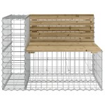 vidaXL Bancă de grădină cu gabion, 184x71x65,5 cm, lemn pin impregnat vidaXL Bancă de grădină cu gabion, 184x71x65,5 cm, lemn pin impregnat