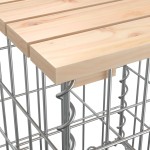 vidaXL Bancă de grădină cu gabion, 244x71x65,5 cm, lemn masiv de pin vidaXL Bancă de grădină cu gabion, 244x71x65,5 cm, lemn masiv de pin