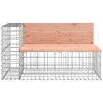 vidaXL Bancă de grădină cu gabion, 244x71x65,5 cm, lemn masiv Douglas