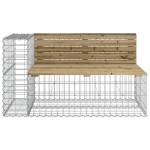 vidaXL Bancă de grădină cu gabion, 244x71x65,5 cm, lemn pin impregnat vidaXL Bancă de grădină cu gabion, 244x71x65,5 cm, lemn pin impregnat