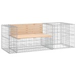 vidaXL Bancă de grădină cu coș gabion, lemn masiv de pin vidaXL Bancă de grădină cu coș gabion, lemn masiv de pin