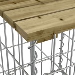 vidaXL Bancă de grădină & coș gabion, lemn de pin tratat vidaXL Bancă de grădină & coș gabion, lemn de pin tratat