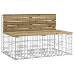 vidaXL Bancă de grădină & coș gabion, lemn de pin tratat vidaXL Bancă de grădină & coș gabion, lemn de pin tratat