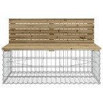 vidaXL Bancă de grădină & coș gabion, lemn de pin tratat vidaXL Bancă de grădină & coș gabion, lemn de pin tratat