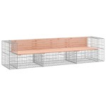 vidaXL Bancă de grădină tip gabion 287x71x65,5 cm, lemn masiv Douglas vidaXL Bancă de grădină tip gabion 287x71x65,5 cm, lemn masiv Douglas