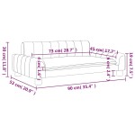 vidaXL Canapea pentru copii, crem, 90x53x30 cm, material textil vidaXL Canapea pentru copii, crem, 90x53x30 cm, material textil