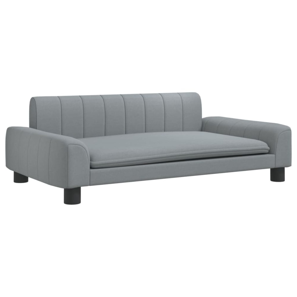 vidaXL Canapea pentru copii, gri deschis, 90x53x30 cm, material textil