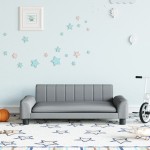 vidaXL Canapea pentru copii, gri deschis, 90x53x30 cm, material textil vidaXL Canapea pentru copii, gri deschis, 90x53x30 cm, material textil