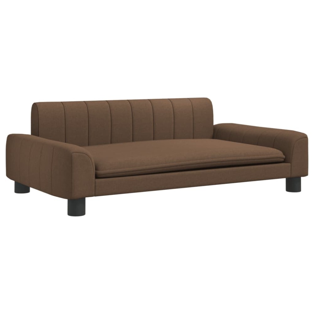 vidaXL Canapea pentru copii, maro, 90x53x30 cm, material textil