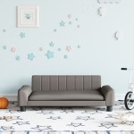 vidaXL Canapea pentru copii, gri taupe, 90x53x30 cm, material textil vidaXL Canapea pentru copii, gri taupe, 90x53x30 cm, material textil