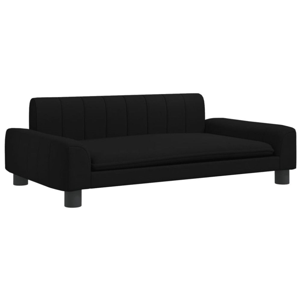 vidaXL Canapea pentru copii, negru, 90x53x30 cm, material textil