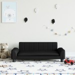 vidaXL Canapea pentru copii, negru, 90x53x30 cm, piele ecologică vidaXL Canapea pentru copii, negru, 90x53x30 cm, piele ecologică