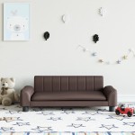 vidaXL Canapea pentru copii, maro, 90x53x30 cm, piele ecologică vidaXL Canapea pentru copii, maro, 90x53x30 cm, piele ecologică