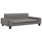 vidaXL Canapea pentru copii, gri, 90x53x30 cm, piele ecologică