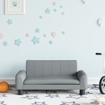 vidaXL Canapea pentru copii, gri, 70x45x30 cm, material textil vidaXL Canapea pentru copii, gri, 70x45x30 cm, material textil