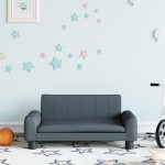 vidaXL Canapea pentru copii, gri, 70x45x30 cm, material textil vidaXL Canapea pentru copii, gri, 70x45x30 cm, material textil