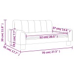 vidaXL Canapea pentru copii, gri, 70x45x30 cm, material textil vidaXL Canapea pentru copii, gri, 70x45x30 cm, material textil