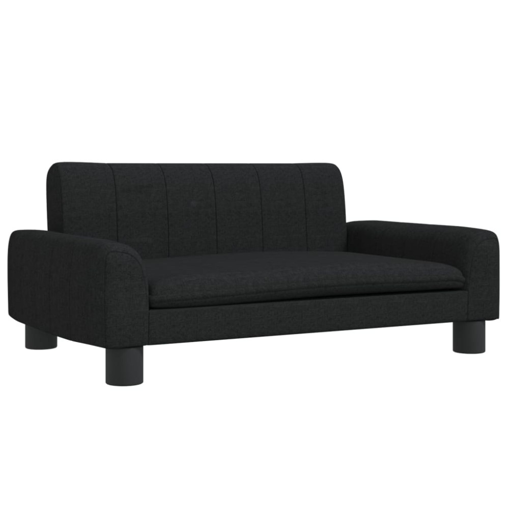 vidaXL Canapea pentru copii, negru, 70x45x30 cm, material textil