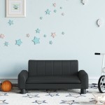 vidaXL Canapea pentru copii, negru, 70x45x30 cm, piele ecologică vidaXL Canapea pentru copii, negru, 70x45x30 cm, piele ecologică