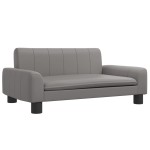 vidaXL Canapea pentru copii, gri, 70x45x30 cm, piele ecologică vidaXL Canapea pentru copii, gri, 70x45x30 cm, piele ecologică