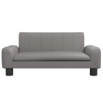 vidaXL Canapea pentru copii, gri, 70x45x30 cm, piele ecologică vidaXL Canapea pentru copii, gri, 70x45x30 cm, piele ecologică