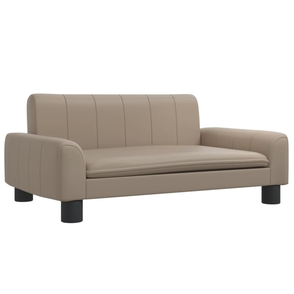 vidaXL Canapea pentru copii, cappuccino, 70x45x30 cm, piele ecologică