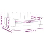 vidaXL Canapea pentru copii, cappuccino, 70x45x30 cm, piele ecologică