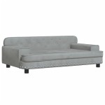 vidaXL Canapea pentru copii, gri deschis, 90x53x30 cm, catifea vidaXL Canapea pentru copii, gri deschis, 90x53x30 cm, catifea