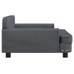 vidaXL Canapea pentru copii, gri închis, 90x53x30 cm, catifea vidaXL Canapea pentru copii, gri închis, 90x53x30 cm, catifea